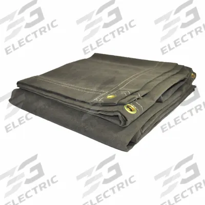 APPROVED VENDOR Tarp: 10 ft Lg, 8 ft Wd, Extra Heavy Duty, 27.5 mil, Cotton Canvas - Canvas Tarps