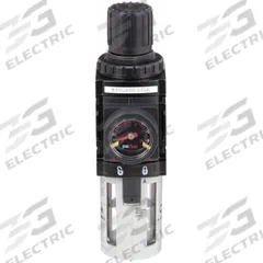 ARO Filter-Regulator: 1000 Series, 1/4 in NPT, 47 cfm, 5 micron, 0 psi to 140 psi, Manual Drain (MPN P39124-600). Key specifications — attr109419: ARO; attr109429: Aluminum; attr109463: Yes; attr109468: 1000.