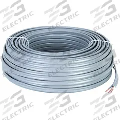 ROMEX Underground Feeder Cable: UF-B, 10 AWG, 2 Conductors, Black/White, 250 ft Overall Lg, Gray (MPN 13056755). Key specifications — Grounding Conductor Insulation Color: Bare; Grounding Conductor Insulation Material: Uninsulated; Grounding Conductor Size: 10 AWG; Standards: UL 83; Manufacturer Part Number: 13056755; Brand: ROMEX; Grounding Conductor Material: Copper; Includes Grounding Conductor: Yes.