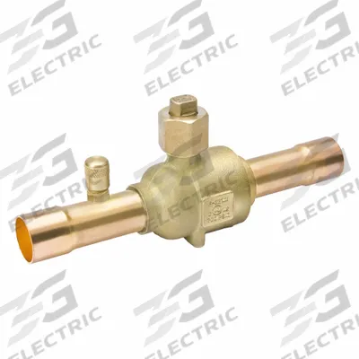 MUELLER Refrigerant Ball Valve: 89.1 Cv, 1 3/8 in Female Sweat, Access Port - Sweat Connection Refrigeration Ball Valves