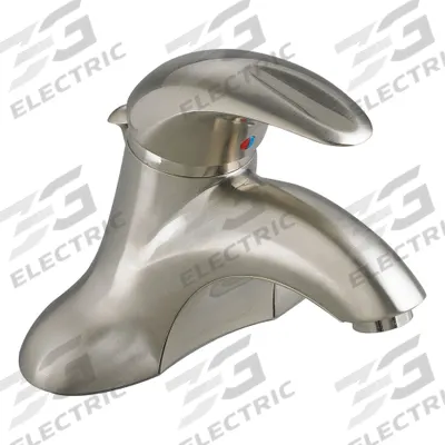 AMERICAN STANDARD Low Arc Bathroom Faucet: Reliant 3, Cast Brass, Brushed Nickel Finish - Centerset Handle Bathroom Faucets