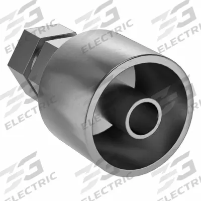 KURT Hydraulic Crimp Fitting: Carbon Steel, Straight, -10 For Hose Dash Size - Kurt Crimp Hydraulic Hose Fittings with ORS Connection