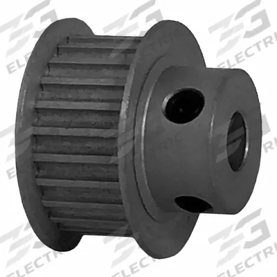 Dayton Timing Pulley: Curvilinear, Fixed, For 9 mm Belt Wd, 24 Teeth, 3 mm Pitch - HTD Section Fixed-Bore Timing Pulleys with Hub