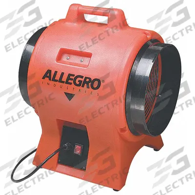 ALLEGRO Confined Space Fan: 115 V AC, 12 in Duct Dia, 1/3 hp Horsepower - Axial Fans & Blowers