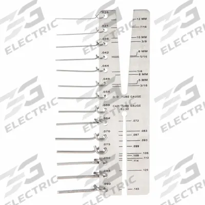 JB INDUSTRIES Sizing Gauge: 1 in Lg (MPN A10971) - Refrigeration Capillary Tube Sizing & Filing Tools