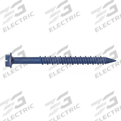 MKT FASTENING Concrete Anchor Screw: 1 1/4 in Overall Lg, 3/16 in Dia, Steel, Blue Ruspert - Hex-Head Screw Anchors