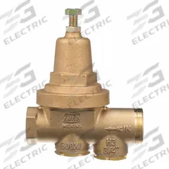 WILKINS Water Pressure Reducing Valve: FNPT x FNPT, 3/4 in Pipe Size, Cast Bronze, 25 psi to 75 psi (MPN 34-600XLHR). Key specifications — Brand: WILKINS; Union Type: Single Union; Low-Lead Compliance: Low-Lead Compliant.