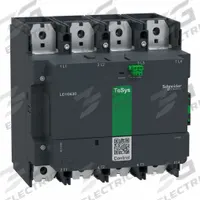 SCHNEIDER Contactor: 4 Poles, 4NO Contacts, 630 A, 120V AC/240V AC Coil (MPN LC1G6304KUEN). Key specifications — Brand: SCHNEIDER; Integrated Surge Suppression: No; Wire Termination Type: Spring Loaded.