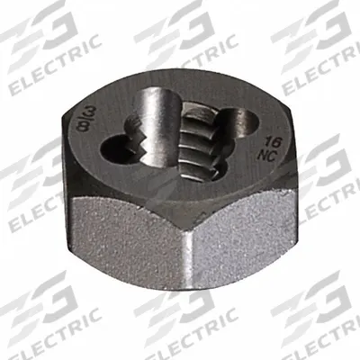 CHICAGO-LATROBE Hex Threading Die: M4x0.7 Metric, 5/8 in Hex Wd, Carbon Steel (MPN 404807) - Solid Hex Rethreading Dies