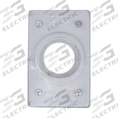 APPLETON ELECTRIC Weatherproof Cover: Malleable Iron, FD/FS, Round Flush Receptacles, 1 Gangs, Gray (MPN FSK-1R-Z). Key specifications — Brand: APPLETON ELECTRIC; Color: Gray; Compatible with Product Type: Round Flush Receptacles; Compatible with Series: FD; Mounting Orientation: Horizontal or Vertical.