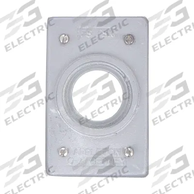 APPLETON ELECTRIC Weatherproof Cover: Malleable Iron, FD/FS, Round Flush Receptacles, 1 Gangs - Iron Weatherproof Electrical Box Covers