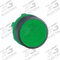 SCHNEIDER Flush Push Button: Green, 22 mm Mounting Size, Non-Metallic, Momentary (MPN ZB5AA3). Key specifications — Brand: SCHNEIDER; Action: Momentary; Series: XB5; Push Button Material Type: Non-Metallic.