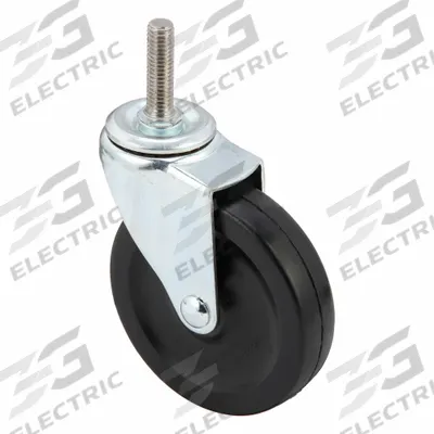 APPROVED VENDOR Stem Caster: Inch, Swivel, 4 in Wheel Dia., 1 in Wheel Wd - Standard Threaded Stem Casters