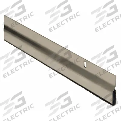 NATIONAL GUARD Door Weatherstripping: Brush Insert, 7 ft Lg, 1 1/8 in Wd - Metal Leaf Weatherstripping