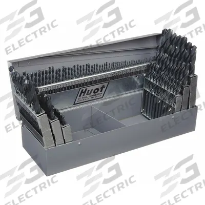 CHICAGO-LATROBE Jobber Length Drill Bit Set: 118 Pc, 1 mm to 13 mm by 0.1 mm - General Purpose High-Speed Steel Jobber-Length Drill Bit Sets
