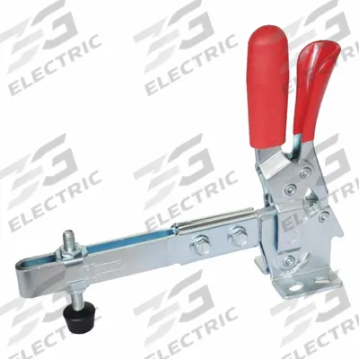 JW WINCO Vertical Acting Toggle Clamp: Locking Vertical Handle, Flange Base Mounting - Extended-Arm Standard Toggle Clamps