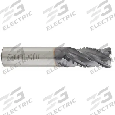 APPROVED VENDOR Roughing End Mill: Carbide, GMX-35 Coated, 4 Flute, Coarse Pitch - Fast-Cutting Corner-Chamfer Carbide Roughing End Mills for Stainless Steel & Super Alloys