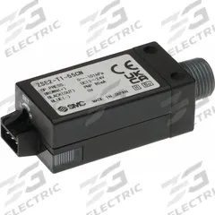 SMC Pressure Switch: 1/8 in Port Size, 12 to 24V DC, -101 kPa to 0 kPa, 0°C to 60°C, ZSE2 Series (MPN ZSE2-T1-55CN). Key specifications — attr124221: ZSE2-T1-55CN; attr124227: ZSE2; attr124234: PNP open collector 1 output, without analog output, 200 degrees adjustment; attr124235: 12 to 24V DC; attr1042233: 4-Pin Snap-In Plug.