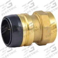 SHARKBITE Push-Fit Adapter Fitting: Straight, 1 1/4 in Pipe x 1 1/4 in Pipe Size, Brass, Adapter (MPN UXL113532F). Key specifications — Brand: SHARKBITE.
