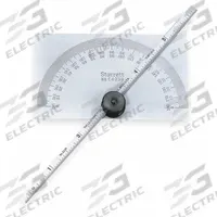 STARRETT Manual-Reading Protractor: 6 in Blade Lg, 0°to 180°, 1° Graduations, +/-0.5° Accuracy, 3 in (MPN C493B). Key specifications — attr1182193: Steel; attr1182194: +/-0.5°; attr1182195: 6 in; attr1182198: 1°; attr1182218: STARRETT.