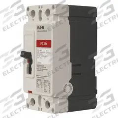 EATON Molded Case Circuit Breaker: 25 A Amps, 65kA at 240/277V AC, Fixed, AB, Load Side Lug, Std, FD (MPN FD2025). Key specifications — attr217792: FD; attr196056: 65kA at 240/277V AC; attr196057: Fixed; attr196058: AB; attr196059: Load Side Lug; attr196061: 225A/F.