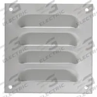 HOFFMAN Louvered Vent Kit: Louver Plate Kit, Mild Steel, 7.88 in Overall Ht, 7.5 in Overall Wd, Gray (MPN AVK66). Key specifications — Brand: HOFFMAN; Manufacturer Part Number: AVK66.