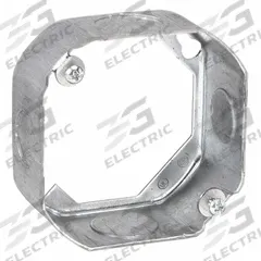 RACO Extension Ring: Steel, Silver, For 2 Gangs, 1.5 in Overall Dp, 3.56 in Overall Wd (MPN 130). Key specifications — Brand: RACO; For Number of Gangs: 2; Accessory Type: Extension Ring; Color: Silver; Material: Steel.