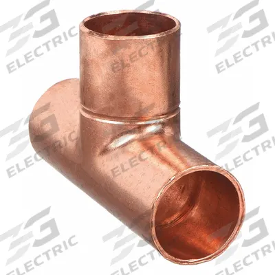 NIBCO Sweat Fitting Tee: 1 in CTS x 1 in CTS x 1 in CTS, Cup x Cup x Cup - Wrot Copper Tube Fittings