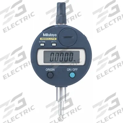 MITUTOYO Digital Indicator: 0 in to 0.5 in /0 mm to 12.7 mm, Inch/Metric - Digital Indicators with Non-Removable Flat Back