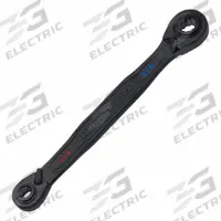 KLEIN TOOLS Ratcheting Wrench: Steel, Black Phosphate, 1/4 in_3/8 in_5/16 in_7/16 in Head Size, Std (MPN 68214). Key specifications — attr309490: Black Phosphate; attr309484: Yes; attr309492: No; attr309489: Steel; attr324928: KLEIN TOOLS.