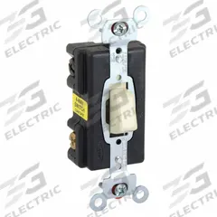 HUBBELL Wall Switch: Push Button Switch, 4-Way, Maintained, Ivory, 120/277V AC, 20 A (MPN HBL1284I). Key specifications — Illuminated: No; Voltage Rating: 120/277V AC.