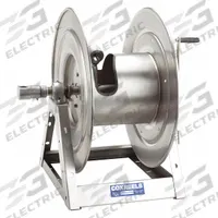 COXREELS Hand Crank Hose Reel: 200 ft (1 in I.D.), 24 in L x 25 1/2 in W x 26 1/8 in H, TFE/P (MPN 1175-6-200-SP). Key specifications — Hose Capacity: 200 ft (1 in I.D.); Overall Dimensions: 24 in L x 25-1/2 in W x 26-1/8 in H; Seal Material: TFE/P; Reel Color: Silver; Swivel Material: Stainless Steel; Brand: COXREELS.