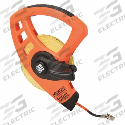 KESON Long Tape Measure: Manual, FLT18M165, Metric/SAE, 165 ft / 50 m, 1/8 in/2 mm - Open-Reel Long Tape Measures