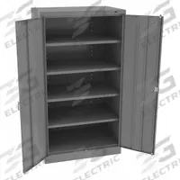 TENNSCO Storage Cabinet: 36 in x 24 in x 66 in, Swing Handle & Keyed, 24 ga Panel Thick, Frame (MPN 6624DHMG). Key specifications — Cabinet Color: Medium Gray; Method of Construction: Welded; Base Type: Frame; Assembled: Assembled; Mobility: Stationary; Adjustable Shelves: Adjustable; Cabinet Finish: Powder Coated; Cabinet Material: Steel.