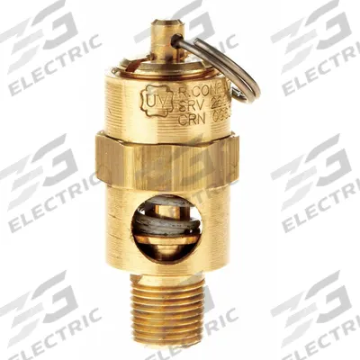 CONRADER Safety Valve: Soft Seat, 1/8 in (M)NPT Inlet (In.), 3/8 in (F)NPT Outlet (In.) - Soft Seat Pneumatic Safety Valves