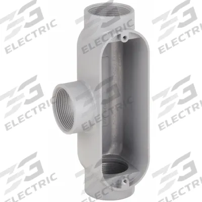 RACO Conduit Outlet Body: Aluminum, 2 in Trade Size, T Body, 67 cu in Body Capacity - T - Tee Type
