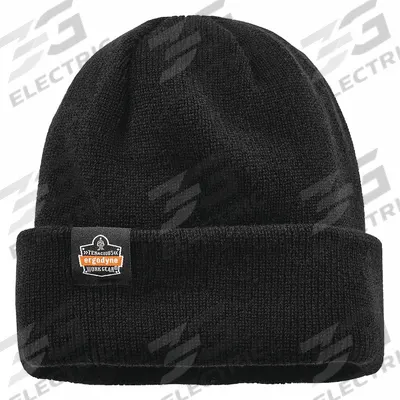 N-FERNO BY ERGODYNE Hat: Beanie Cap, Black, Universal, Hat, Acrylic, Head - Beanies
