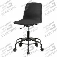 BLUE RIDGE ERGONOMICS Shell Chair: Black, Plastic Material, 17 in Back Ht, 16 in Seat Wd (MPN SDHCH-RT-NBC-BLK). Key specifications — attr982877: Black; attr982865: Black; attr982870: BLUE RIDGE ERGONOMICS; attr982901: Black.