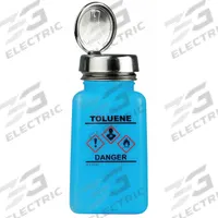 MENDA Dropper Bottle: HDPE, 177.4 mL, 6 fl oz, Toluene, Closure Included, Dropper, Non-Sterile, Blue (MPN 35760). Key specifications — attr1369985: Blue; attr1369995: Silver; attr1370000: Yes; attr1370012: MENDA; attr1369996: Yes; attr1369956: Toluene.