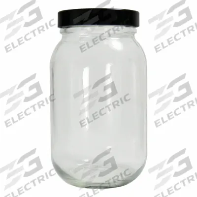 APPROVED VENDOR Wide Mouth Bottle: 480 mL, 63-400, Colorless, 12 Bottles - Clear Wide Mouth Round Glass Lab Bottles