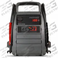 SCHUMACHER ELECTRIC Jump Starter: Boosting, For 12 V DC Battery Volt, Internal 2 A Charger, Plastic (MPN DSR168). Key specifications — Charger Function: Boosting; Charging Current @ Voltage: 3 A @12V, 2.4V @ USB, 3.0 @ USBC; Cold Cranking Amps @ Voltage: 2000 A Peak, 500 A Cranking Amps; Charge Type: Internal 2 A Charger; Material: Plastic; For Use With Battery Type: Gel; Brand: SCHUMACHER ELECTRIC.
