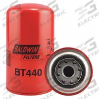 BALDWIN FILTERS Oil Filter: BT440, 1"-16 Thread Size, 7 3/8 in Overall Ht, 4 1/4 in Outside Dia, Oil. Key specifications — Baldwin Interchange: BT440; Brand: BALDWIN FILTERS; Compatible Vehicle Make: Allis-Chalmers; Includes: G381-A Integral Gasket; Media Material: Cellulose.