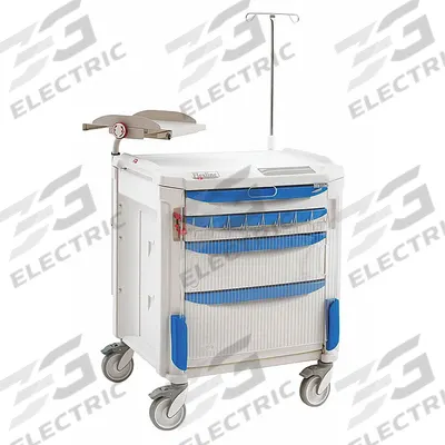 METRO Medical Procedure Cart: Polyethylene, (2) Swivel/(2) Swivel with Brake - Medical Procedure Carts