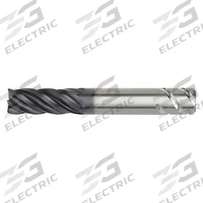 WIDIA HANITA Corner Radius End Mill: Carbide, AlTiN Coated, 5 Flute, 1-1/4" Mill Dia - Fast-Cutting Carbide Corner-Radius End Mills for Stainless Steel & Super Alloys