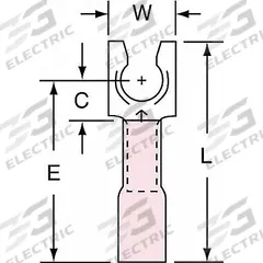 3M Fork Terminals: Red, Heat Shrink, #10 Stud Size, 22 AWG – 18 AWG Wire Range, Locking Fork, 600 V (MPN MH18-10FLK). Key specifications — Barrel Style: Brazed; Manufacturer Part Number: MH18-10FLK; Brand: 3M; Series: MH18.