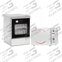 HEIDOLPH Autoclave: 65 L Capacity, 140°C Max Temp, 28 1/4 in Overall Wd, 30 1/8 in Overall Dp (MPN 023250041). Key specifications — Brand: HEIDOLPH; Features: 3850ELP Autoclave and 165UC Glassware Washer Bundle; Temperature Accuracy: -1 °C/3 °C; Product Type: Autoclave; Voltage: 220-240V.