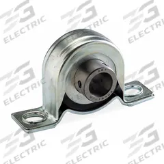 DAYTON Pillow Block Bearing: 5/8 in Bore, Steel, Set Screws, 1 5/16 in Shaft Ht, 4.437 in Overall Lg (MPN 2X404). Key specifications — Brand: DAYTON; Maximum Speed: 5,000 RPM; Mounting Bolt Size: 7/16 in; System of Measurement: Inch.