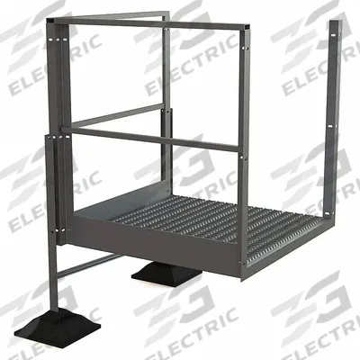 TRI-ARC Turn Platform: 5.2 ft Overall Ht, 500 lb Load Capacity - Rooftop Turn Platforms