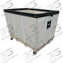 ROYAL BASKET TRUCKS Basket Truck: 39.1 cu ft, 800 lb, 54 in L x 34 in W x 30 in H, White, Wood (MPN G24-CCW-HDA-4UNN). Key specifications — Brand: ROYAL BASKET TRUCKS; Liner Color: White; Caster/Wheel Configuration: (4) Swivel; Assembled/Unassembled: Assembled.
