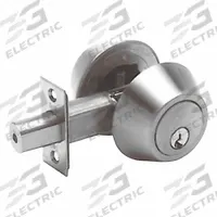 TELL MANUFACTURING Double Cylinder Deadbolt: Cylindrical, 1 3/4 in Door Thick - Max, Stainless Steel (MPN DB3062-SC-32D). Key specifications — Brand: TELL MANUFACTURING; Cylinder Core Type: Conventional Core Cylinder; Finish: Satin Stainless Steel; Keyway Type: Schlage C; Includes Core: Core Included.